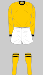 everton 1963-64 amber/black change kit