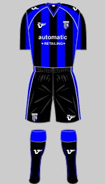 gillingham fc 2010-11 home kit