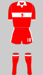middlesbrough fc 1974-75 warm wether kit