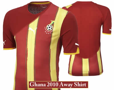ghana 2010 away shirt
